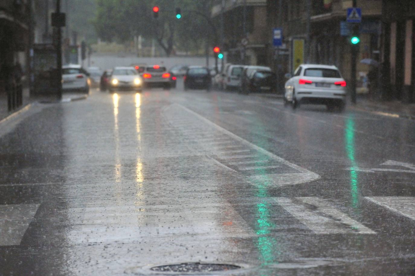 Efectos del temporal en Murcia.