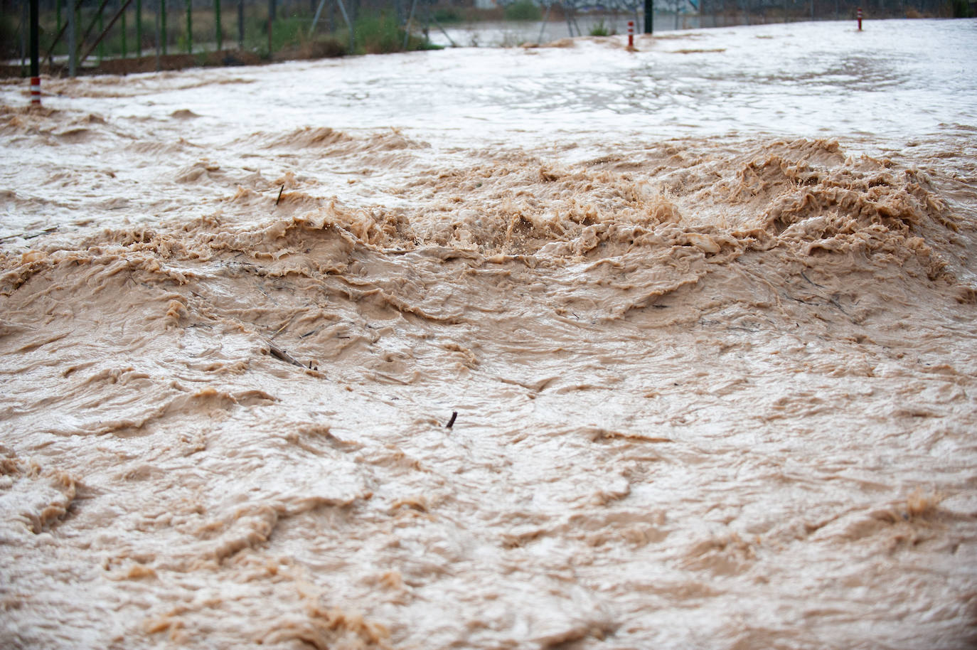 Efectos del temporal en Murcia.