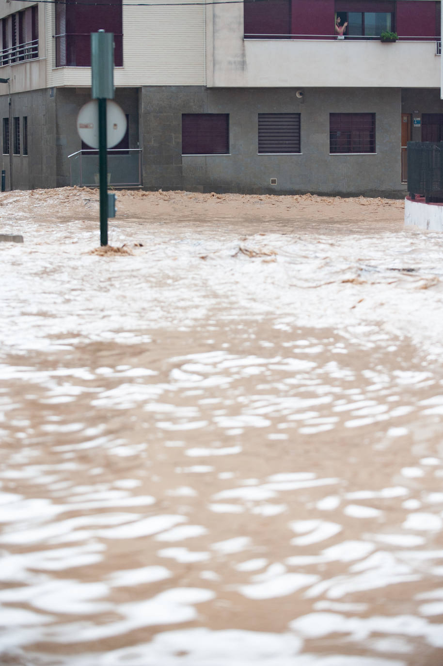 Efectos del temporal en Murcia.