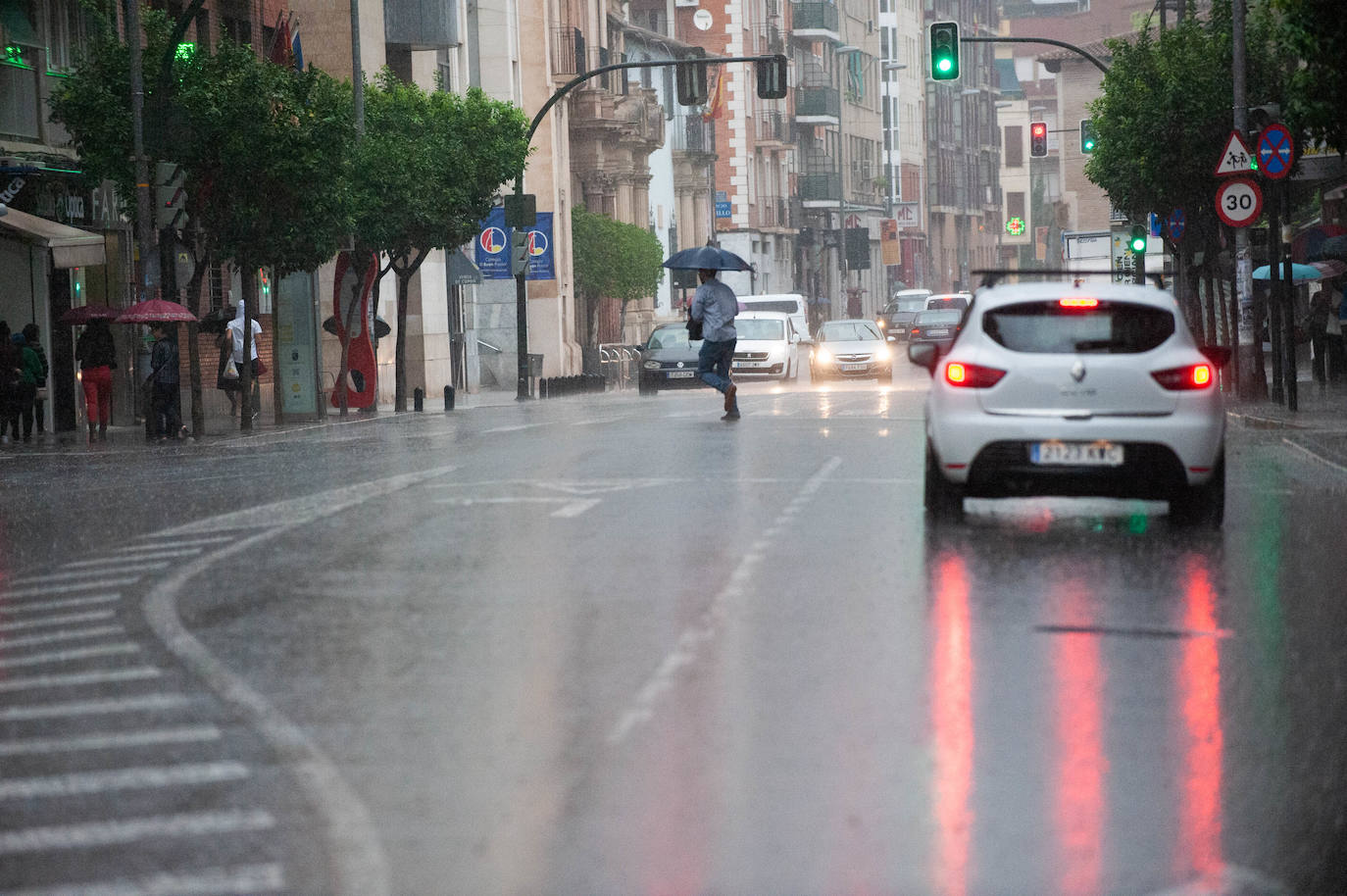 Efectos del temporal en Murcia.