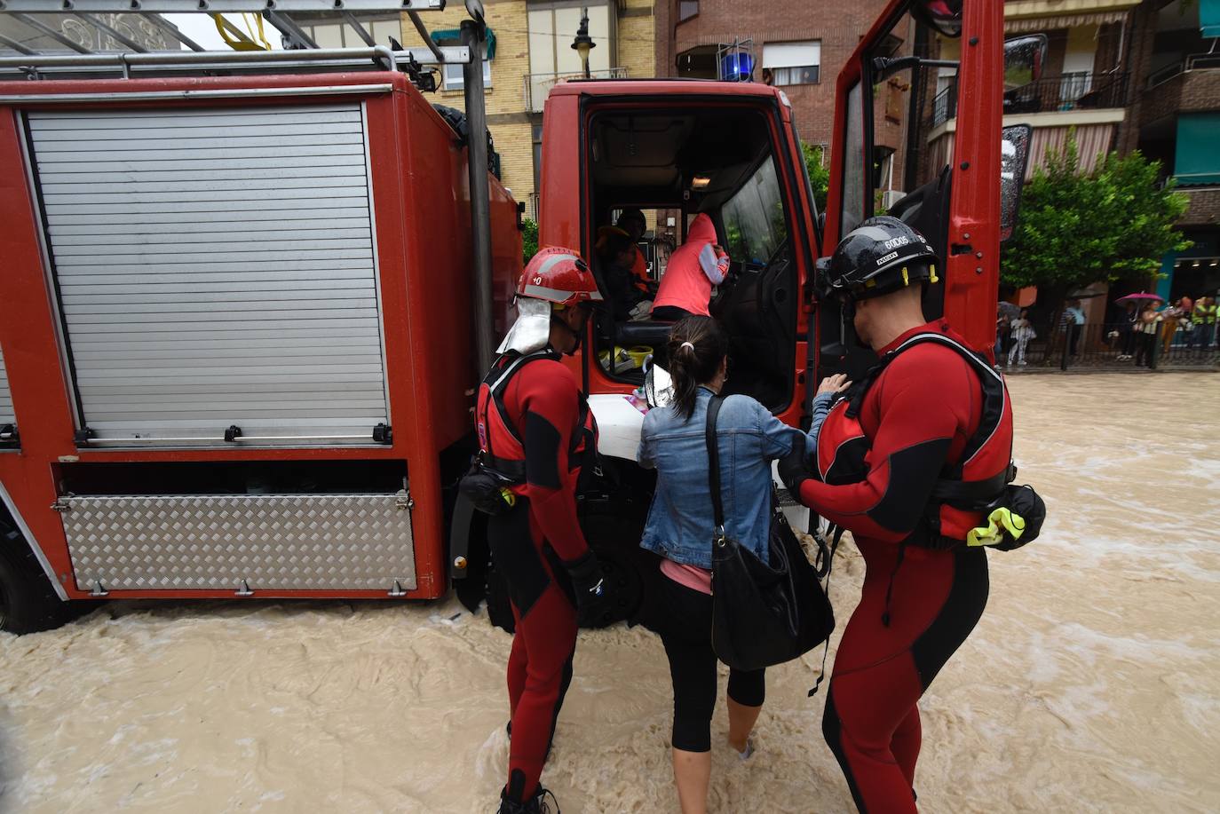 Efectos del temporal en Murcia.