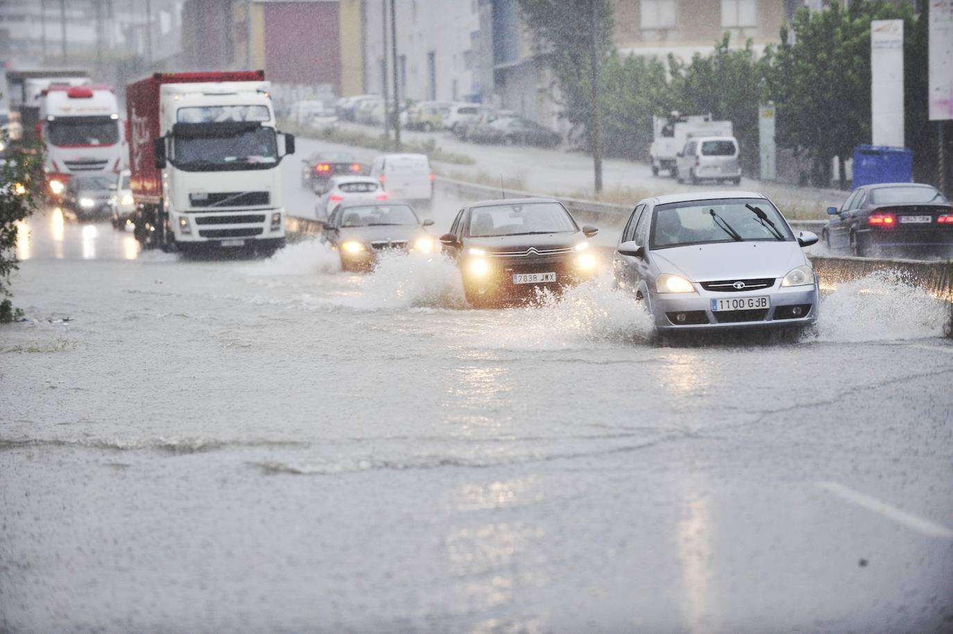 Efectos del temporal en Murcia.