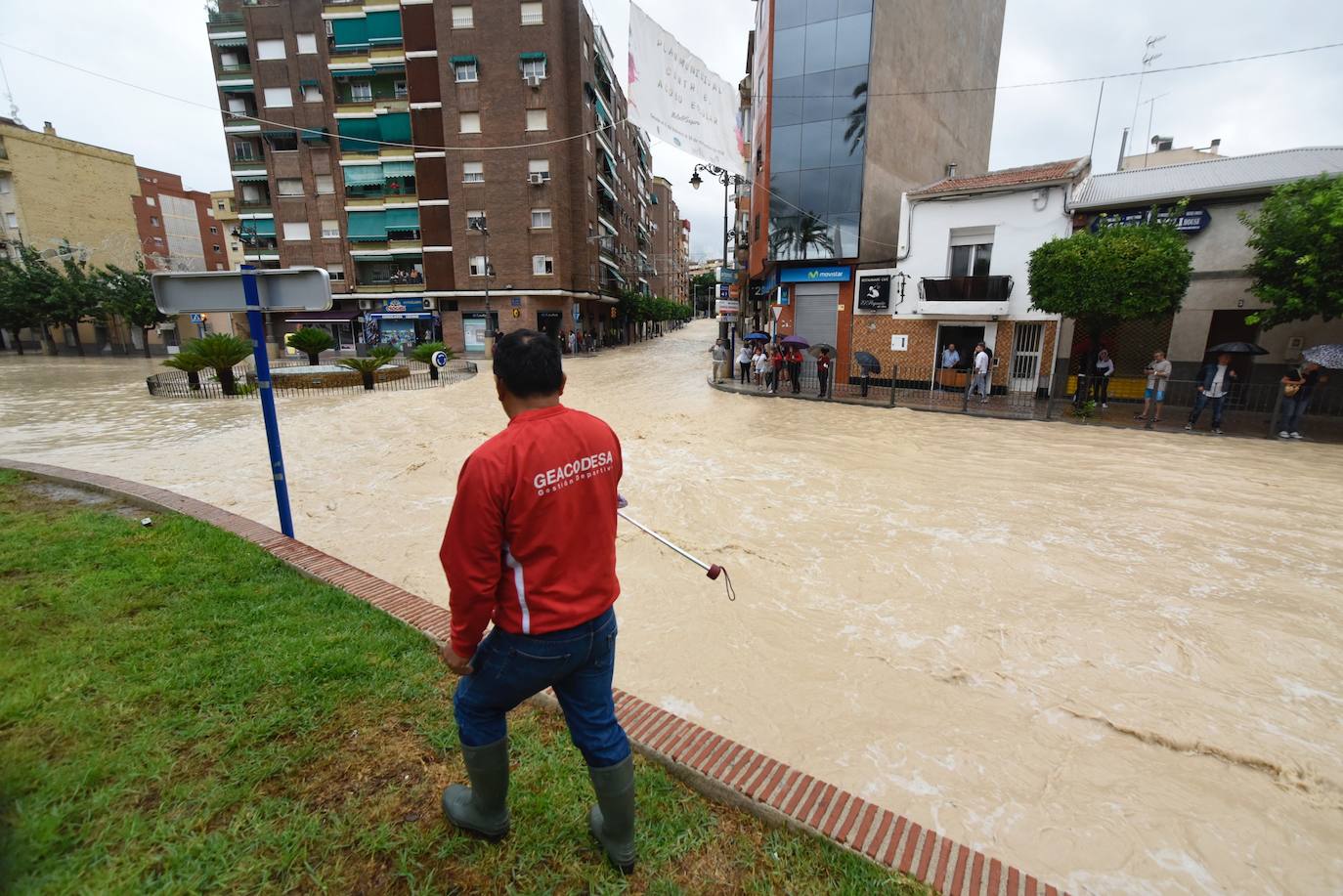 Efectos del temporal en Murcia.