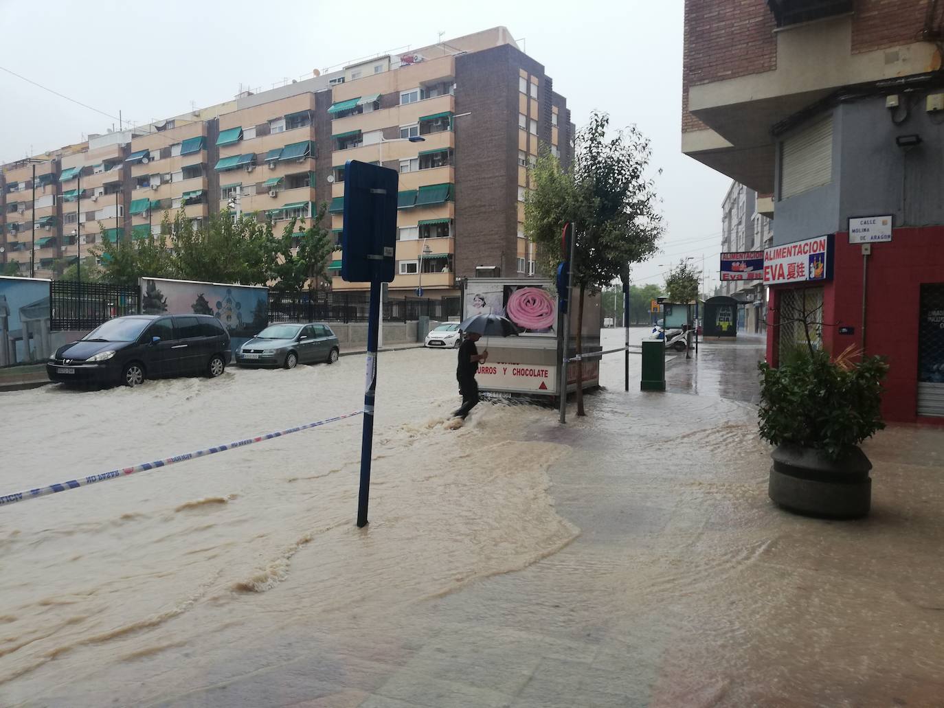 Efectos del temporal en Murcia.