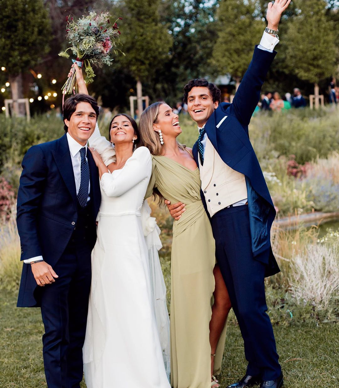 María Pombo y Pablo Castellano junto a María García de Jaime y Tomás Páramo.