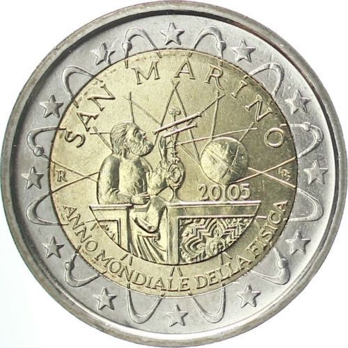 Monedas que no están en circulación. San Marino (se fabricaron en 2005 con motivo de la Jornada de la Juvetud de Colonia).