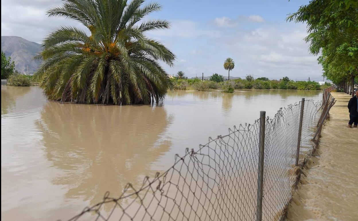 Efectos del desbordamiento del río Segura. 