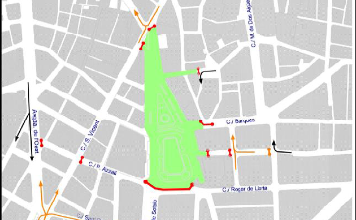 Día sin coches | La plaza del Ayuntamiento de Valencia, cerrada al tráfico todo el fin de semana