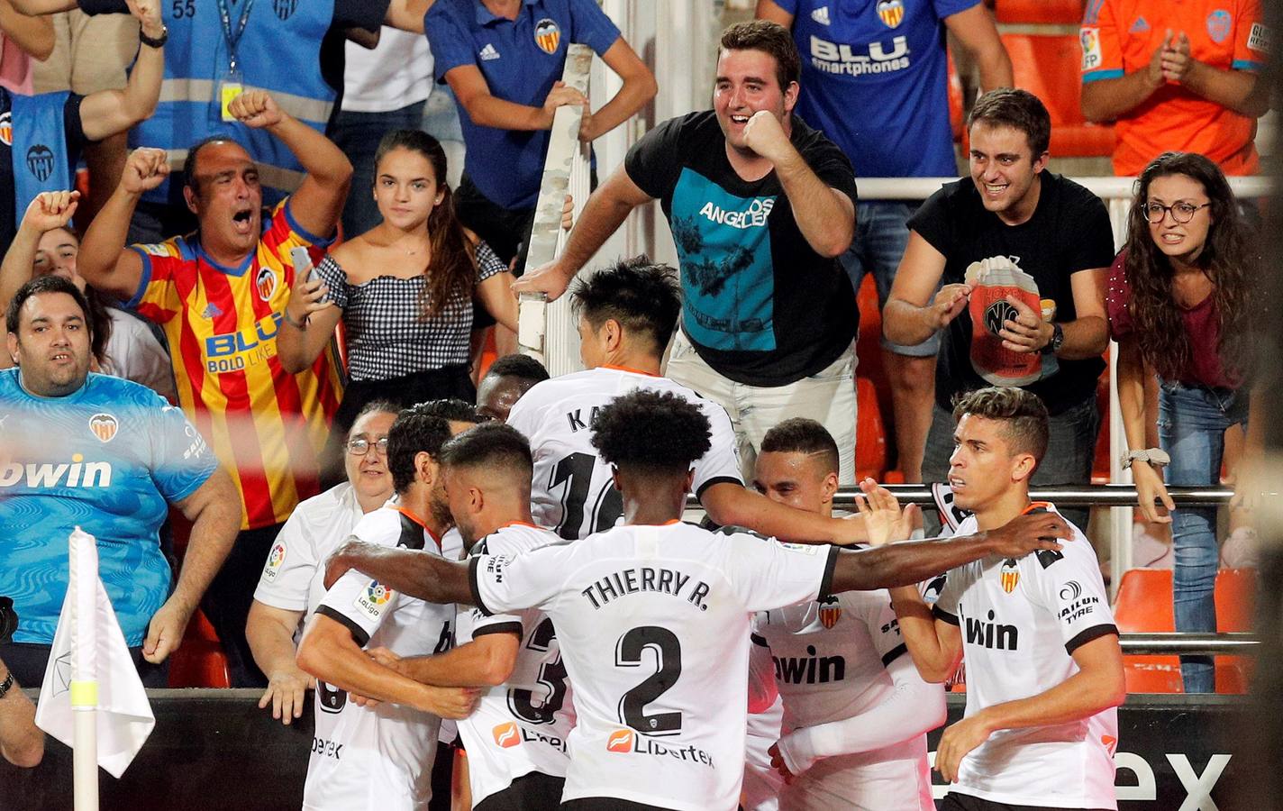 Empate 3-3 del Valencia-Getafe de la liga 2019-2020.