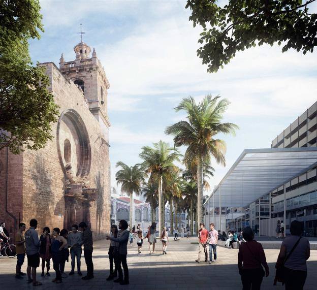 ENTORNO DE LA LONJA Y MERCADO CENTRAL | Las arquitectas Quintana y Peñín firman el proyecto que promete transformar por completo esta zona céntrica de la ciudad con zonas verdes y la recuperación, por ejemplo, de les 'Covetes' y la escalera de la Iglesia de los Santos Juanes. No existe fecha prevista para el inicio de las obras.