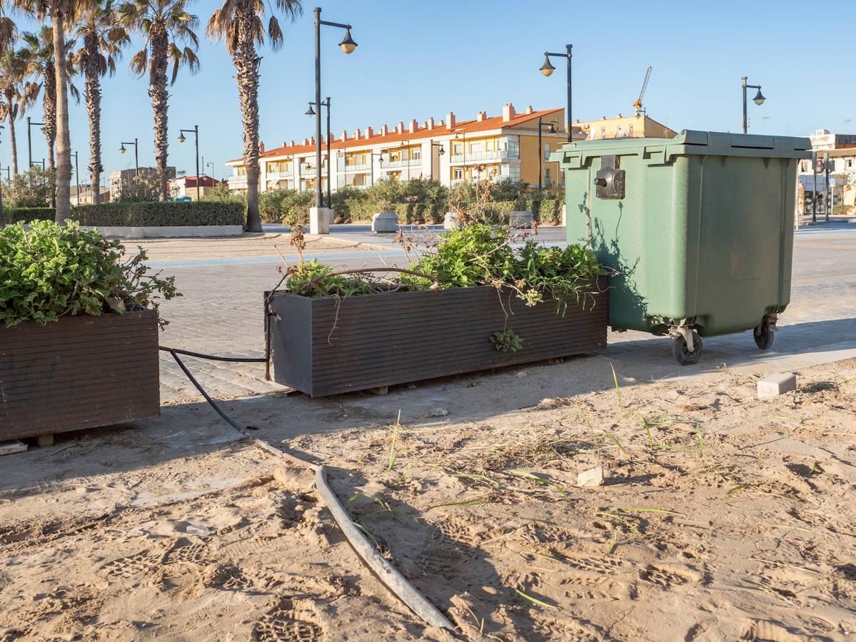Fotos: Mal estado del paseo marítimo de Valencia