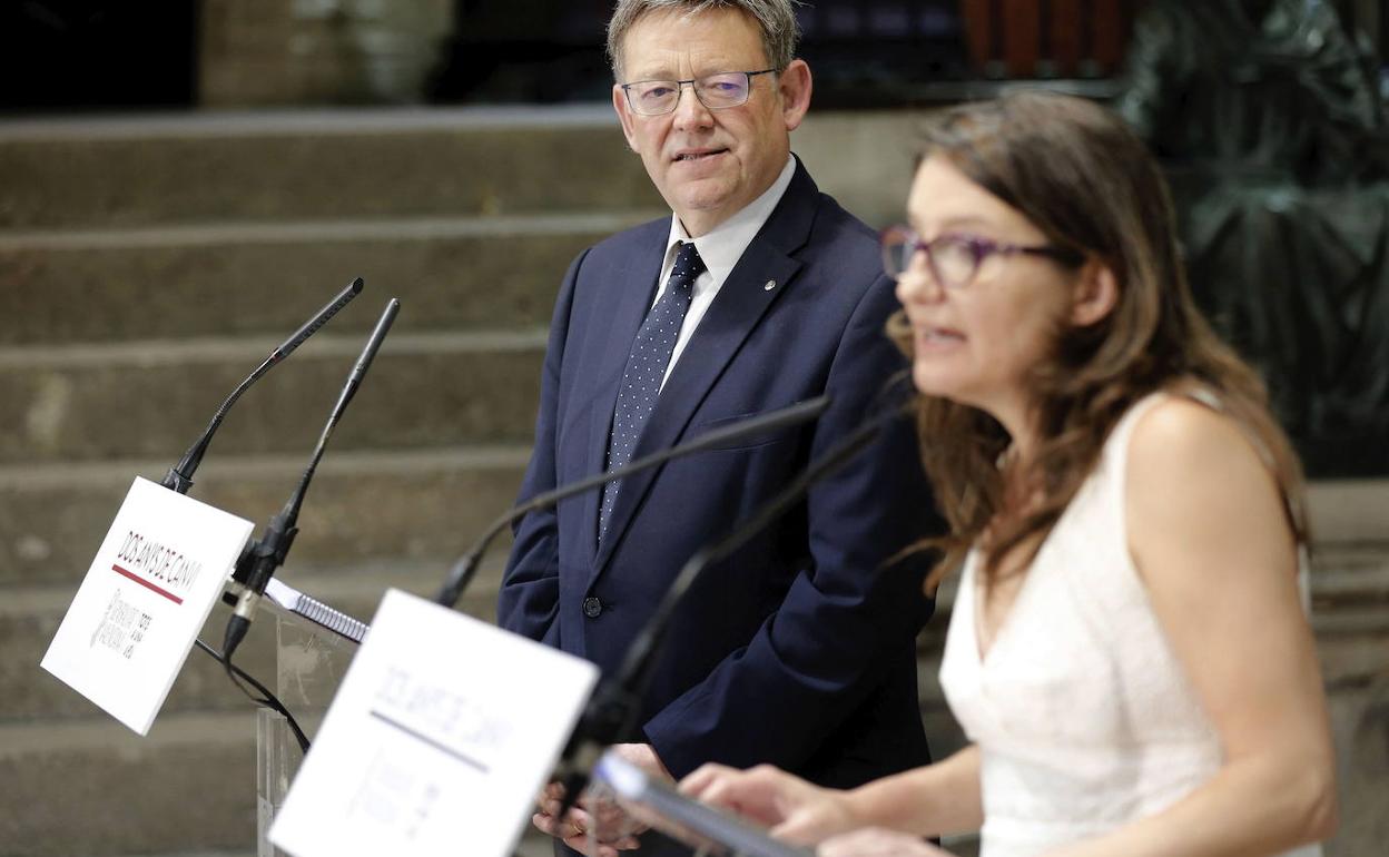 Ximo Puig y Mónica Oltra, en una imagen de archivo.