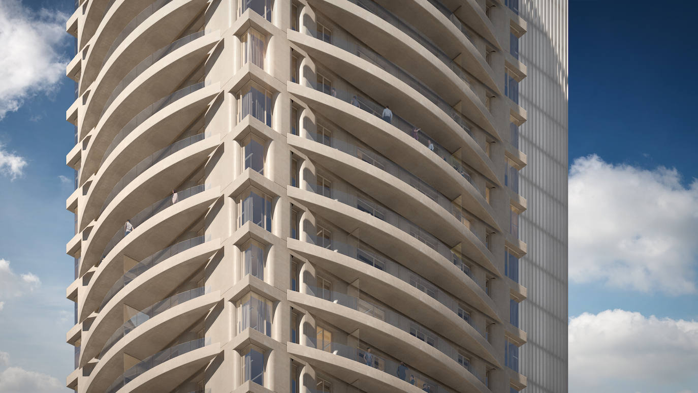 El arquitecto Ricardo Bofill presenta la torre Ikon, el edificio residencial más alto de Valencia