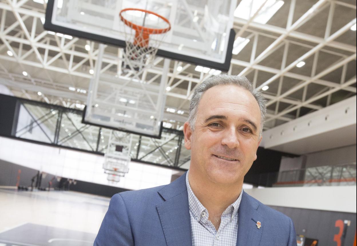 José Puentes, en las instalaciones de l'Alqueria del Basket. 