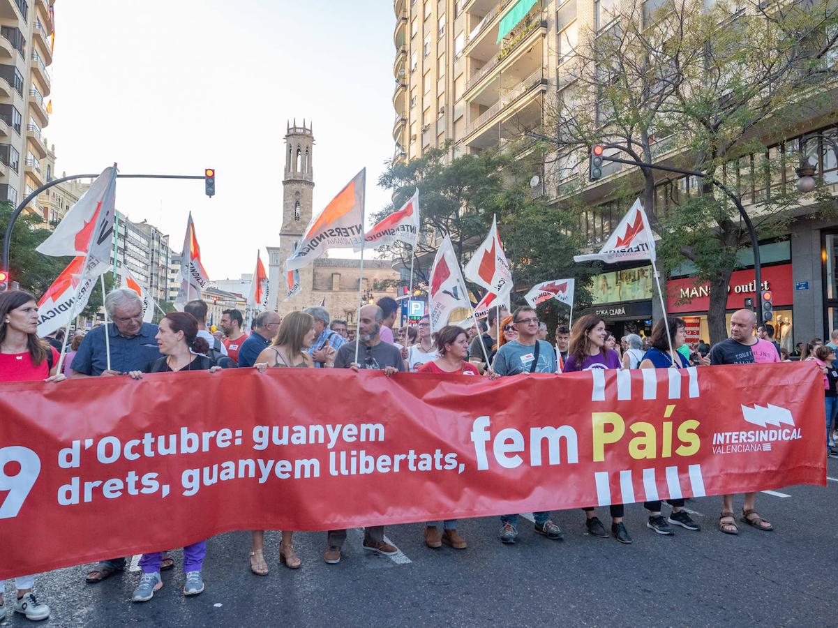 Fotos: Manifestaciones del 9 d&#039;Octubre en Valencia