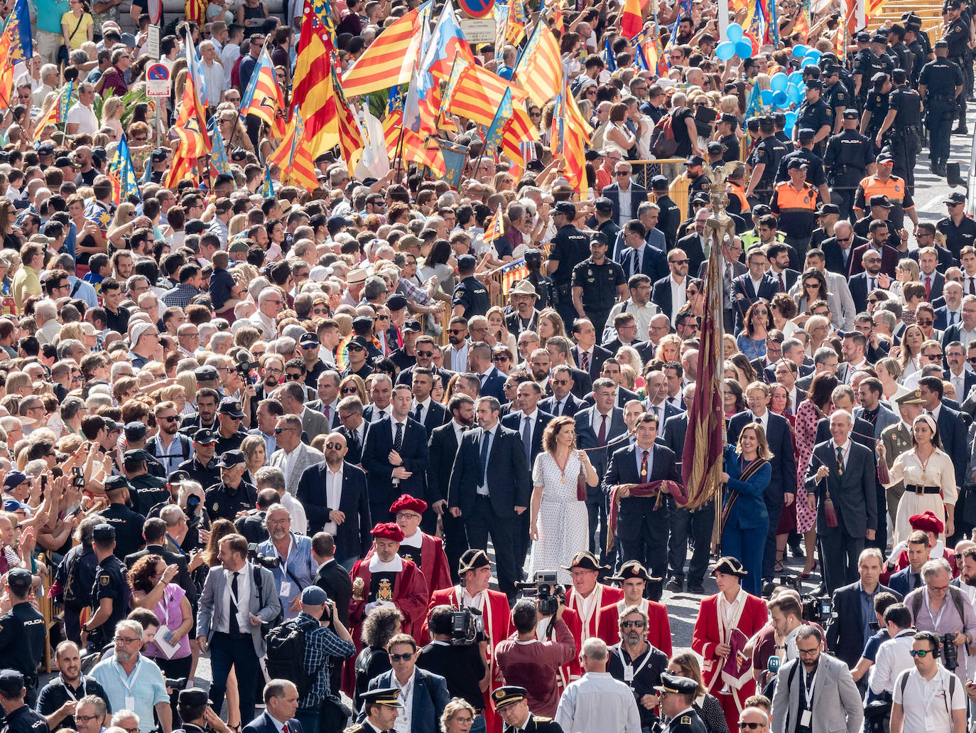 Procesión cívica de Valencia por el 9 d'Octubre de 2019