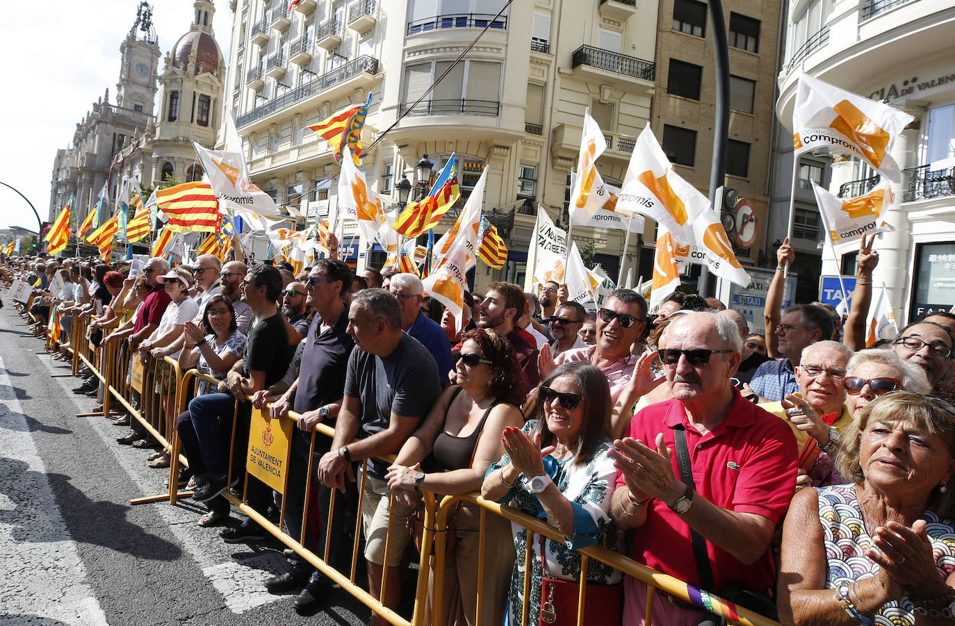 Procesión cívica de Valencia por el 9 d'Octubre de 2019