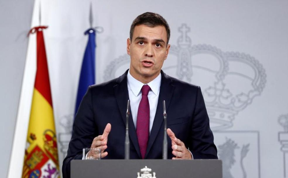 Pablo Casado y Pedro Sánchez, hoy en la Moncloa. 