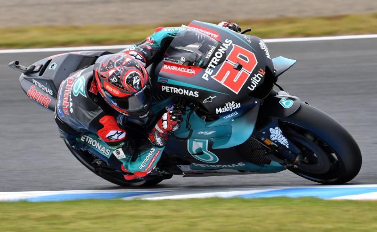 El francés Fabio Quartararo, en el circuito de Motegi. 