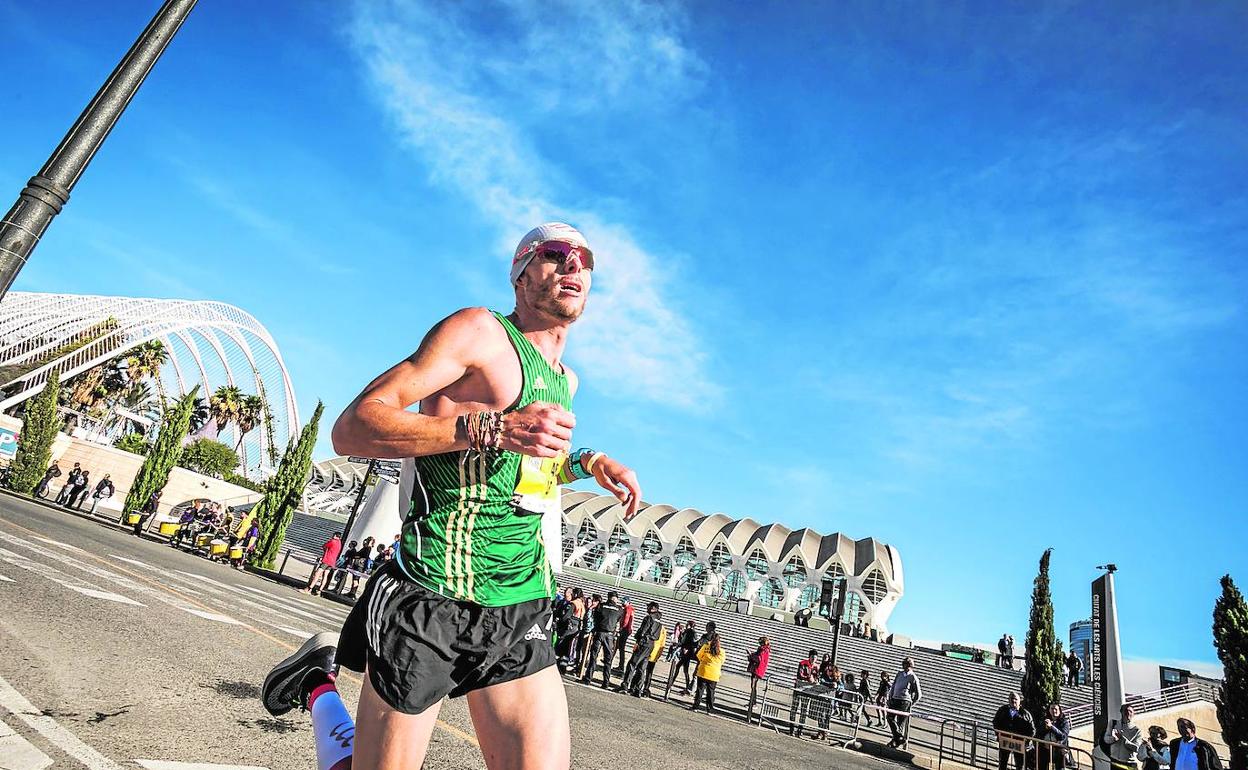 Jaume Leiva, durante el medio maratón de Valencia celebrado el año pasado.