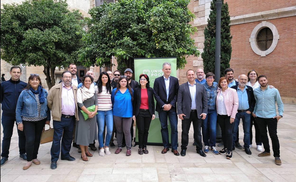 Foto de la candidatura de Unidas Podemos. 