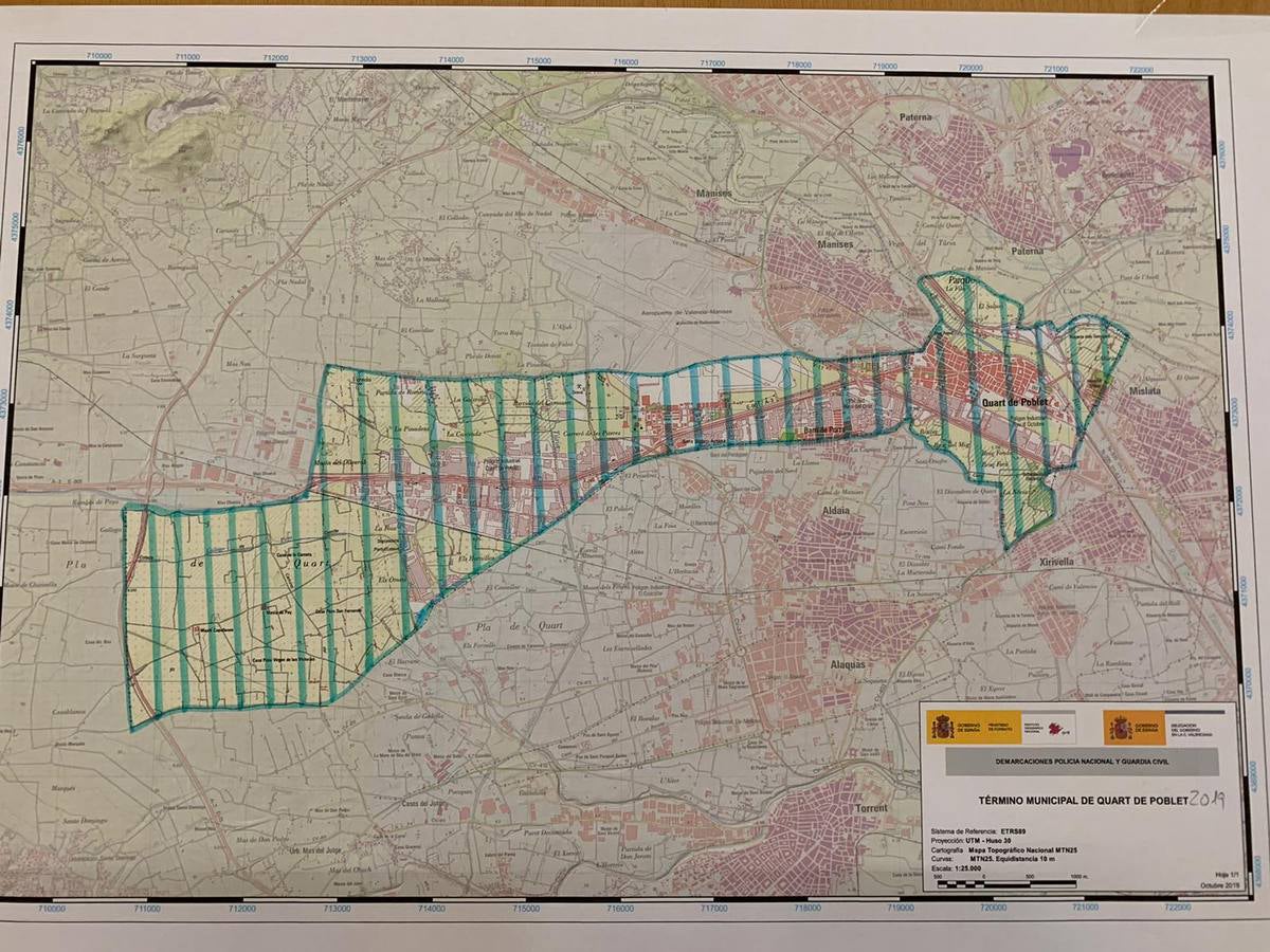 Todo el término de Quart de Poblet será competencia de la Policía Nacional. La Benemérita aún mantiene demarcación en las zonas no urbanas y parte de las industriales, en la zona más lejana de Valencia, por la A-3. Nuevas demarcaciones de la Policía Nacional y la Guardia Civil en la provincia de Valencia.