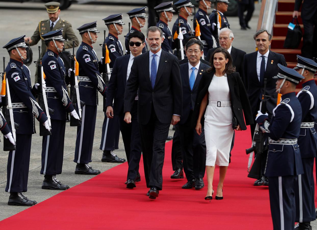 Felipe VI y Letizia llegaron este miércoles a Seúl.