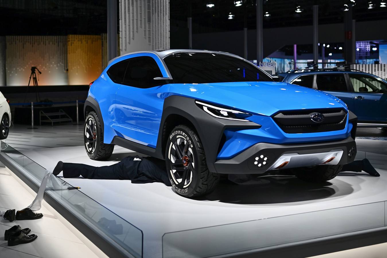 Un modelo comercial de Subaru. Fabricantes japoneses e internacionales muestran sus prototipos y novedades en la 46.ª edición del Tokyo Motor Show hasta el 4 de noviembre.