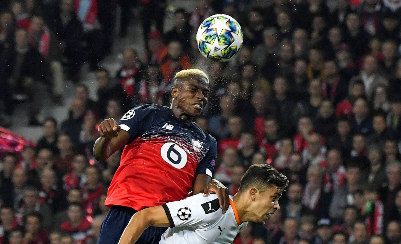 El Lille-Valencia, de Champions League, en imágenes. 