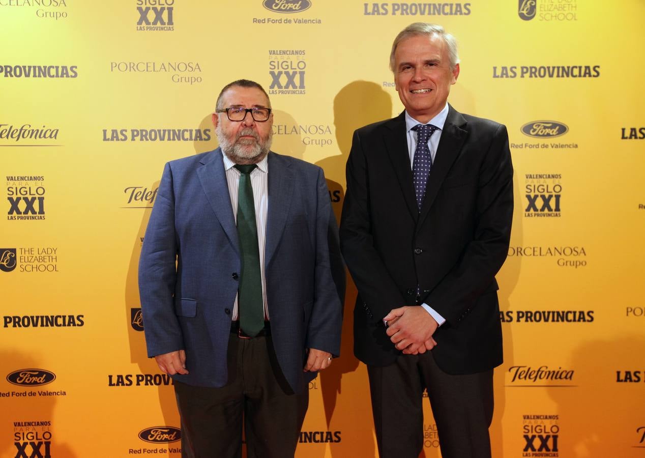 El portavoz de Fcapa, Vicente Morro, junto al presidente de la Federación, Luis Gamón.