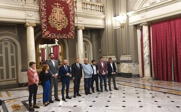 Presentación del Eurobasket femenino en el Ayuntamiento de Valencia. 