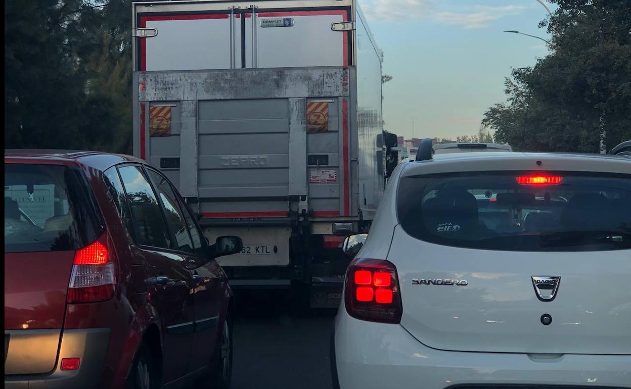 Así están las carreteras de Valencia. 