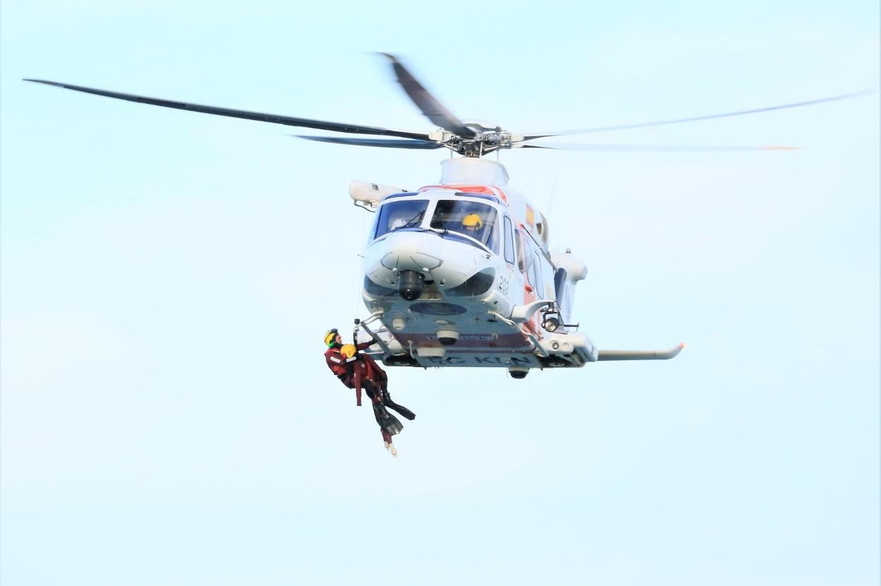 Simulacro de rescate de Salvamento Marítimo. 