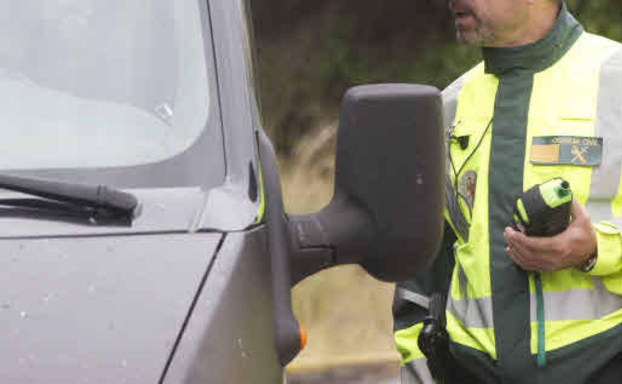 Un control del la guardia civil. 