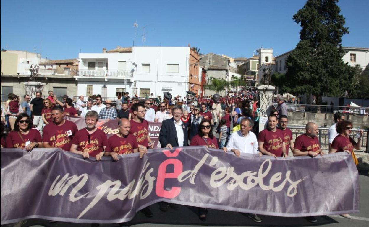 Ximo Puig, en un acto organizado por Escola Valenciana en Ondara.