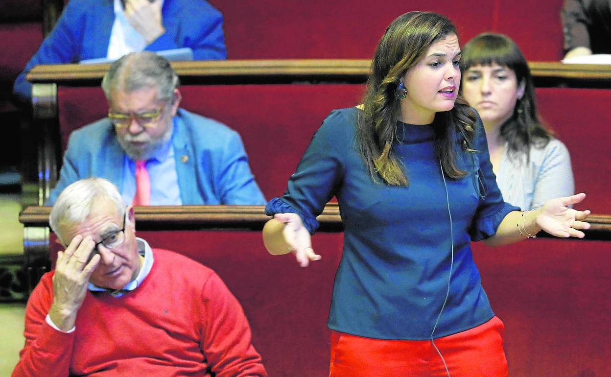 Ribó y Gómez, durante el pleno ordinario del pasado mes . 