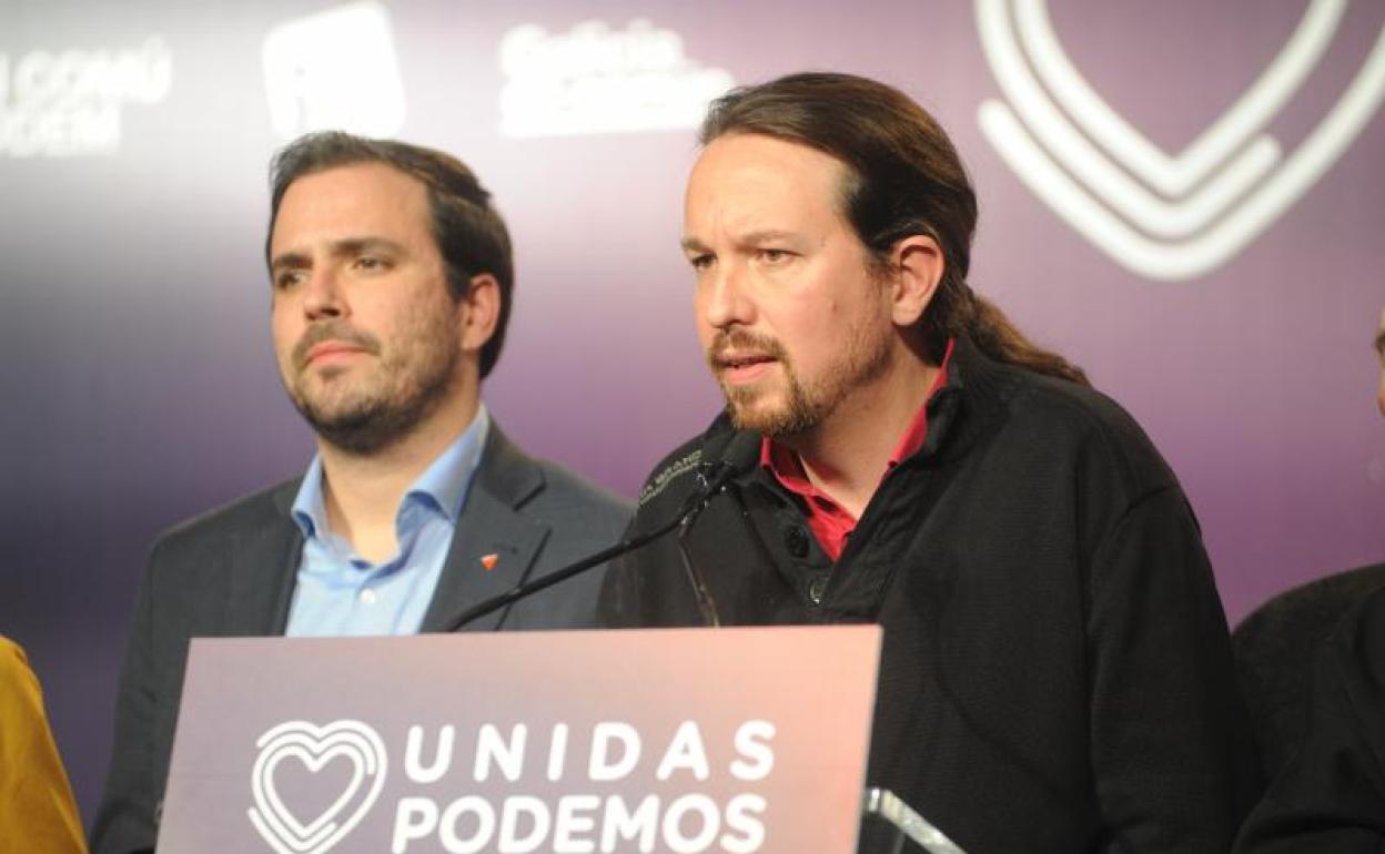 Alberto Garzón y Pablo Iglesias