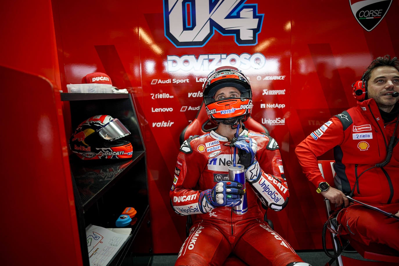 Dovizioso antes de la carrera.