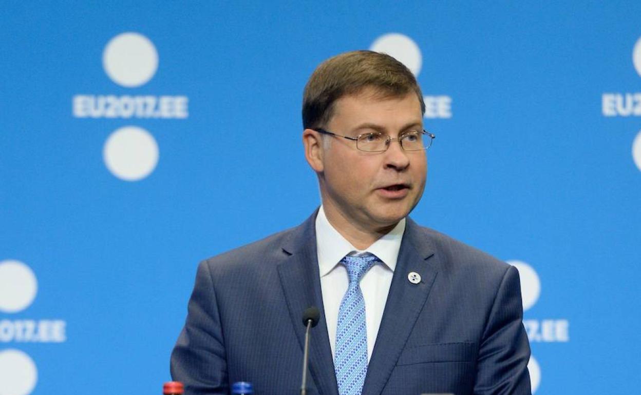 Valdis Dombrovskis, vicepresidente de la CE para el Euro.