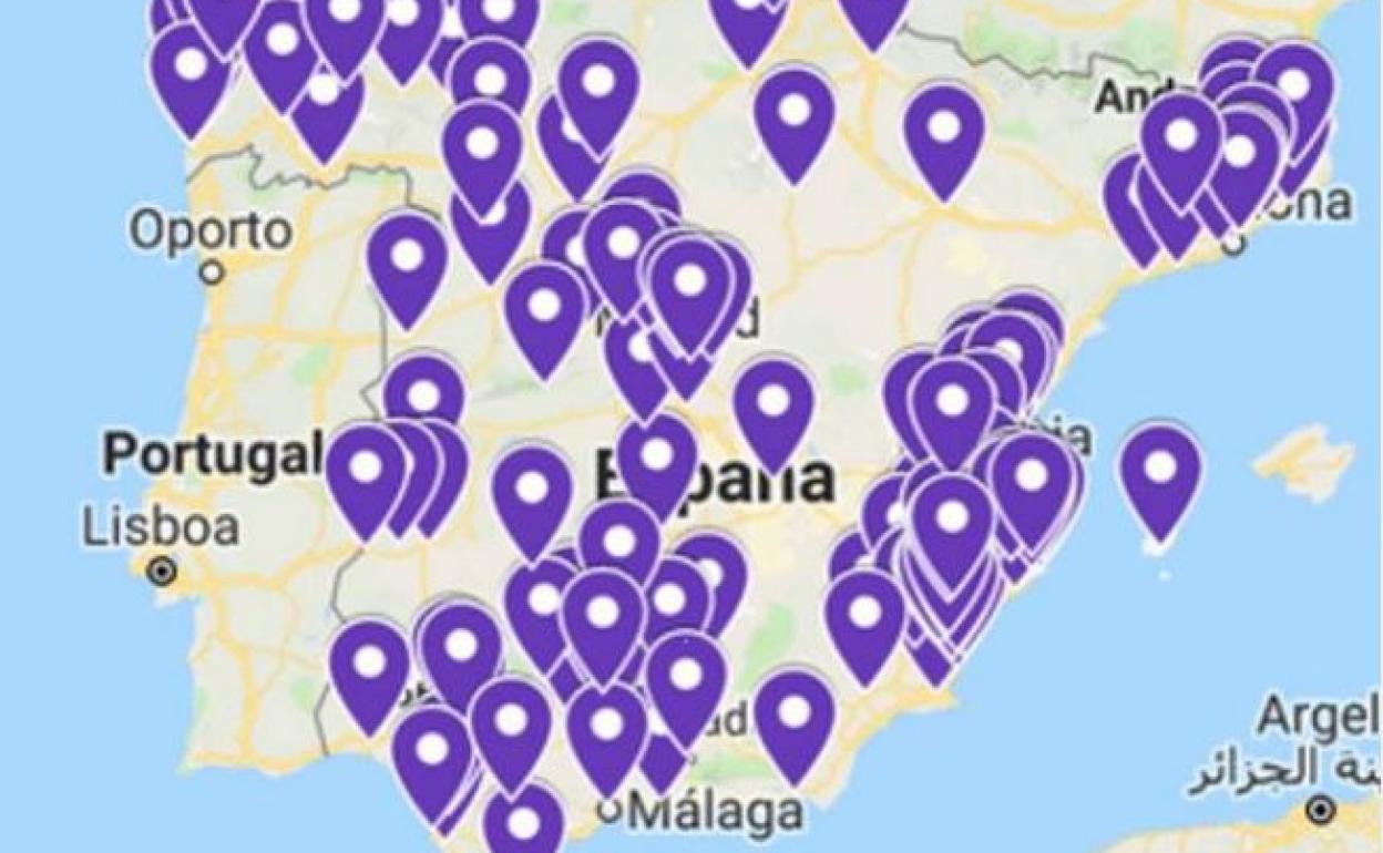 25N: el mapa de las manifestaciones en España por el Día Internacional Por la Eliminación de la Violencia hacia la Mujer el 25 de noviembre