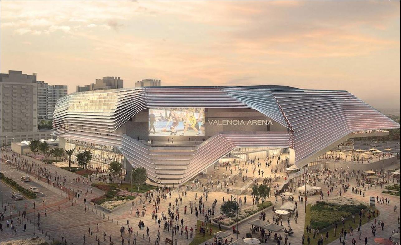 VALENCIA ARENA: El pabellón ya tiene la luz verde por parte del Ayuntamiento de la ciudad. La futura casa de Valencia Basket busca servir de reclamo para las grandes giras de conciertos que se programan en las diferentes capitales europeas. Serán 15.000 los asientos que se encuentren en su interior y su modelo exterior será un referente arquitectónico de la ciudad. La previsión es que tenga un coste total de inversión de 192 millones y que en 2022 ya sea una realidad.