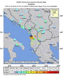 Imagen secundaria 2 - Al menos 21 muertos por un terremoto de magnitud 6,4 en Albania