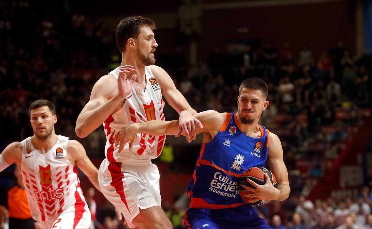 Directo Euroliga: Estrella Roja - Valencia Basket, partido parado | Un fallo eléctrico obliga a detener el partido Estrella Roja - Valencia Basket de Euroliga