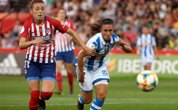 Un instante de la final de la Copa de la Reina entre Atlético y Real Sociedad