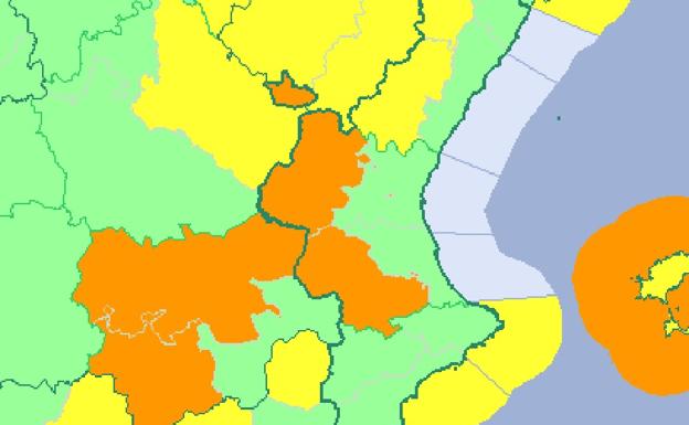 Aemet mantiene las alertas activadas en la Comunitat ante la llegada de la borrasca Fabien