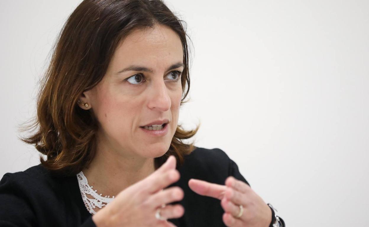 Elena Tejedor, durante la entrevista