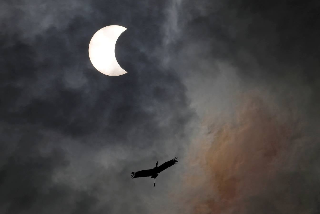 Se produce cuando la Luna no está lo bastante cerca de la Tierra para cubrir completamente el Sol