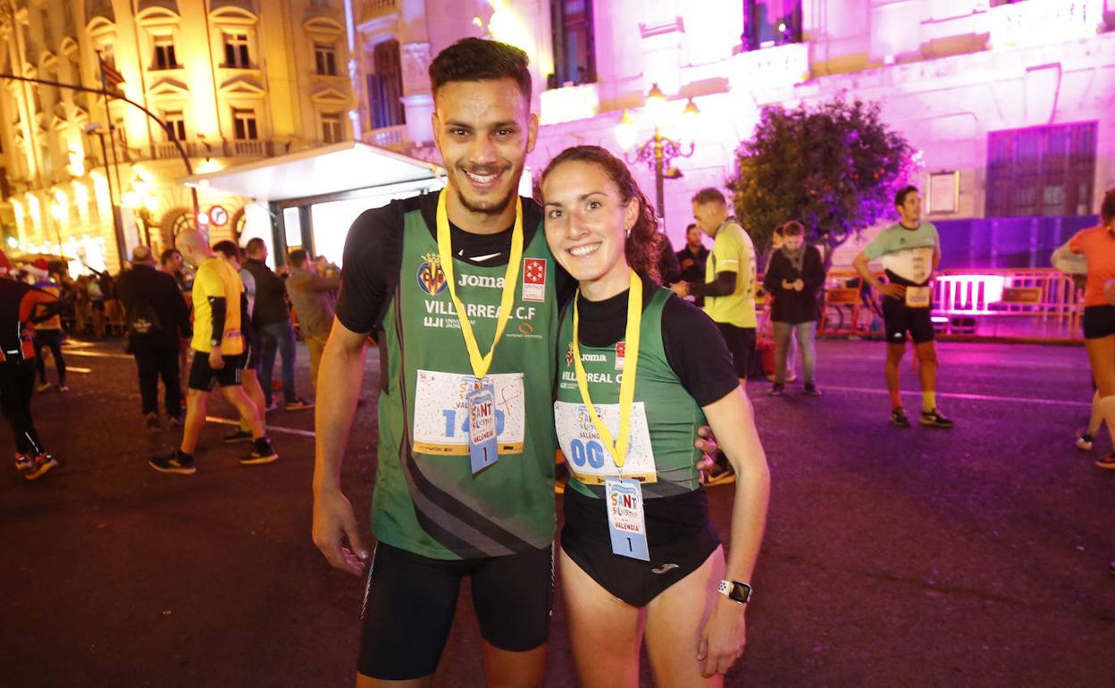 Ganadores de la San Silvestre de Valencia, este lunes tras la carrera.