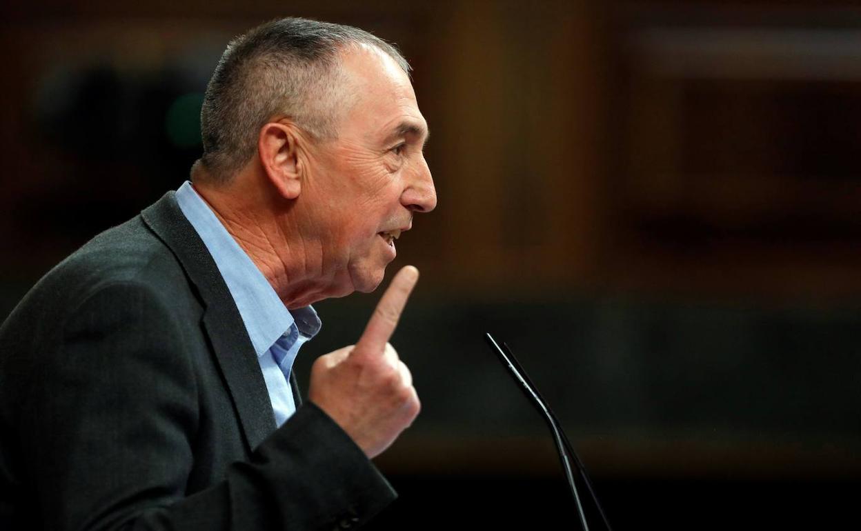 Joan Baldoví, durante su intervención ante el pleno del Congreso.