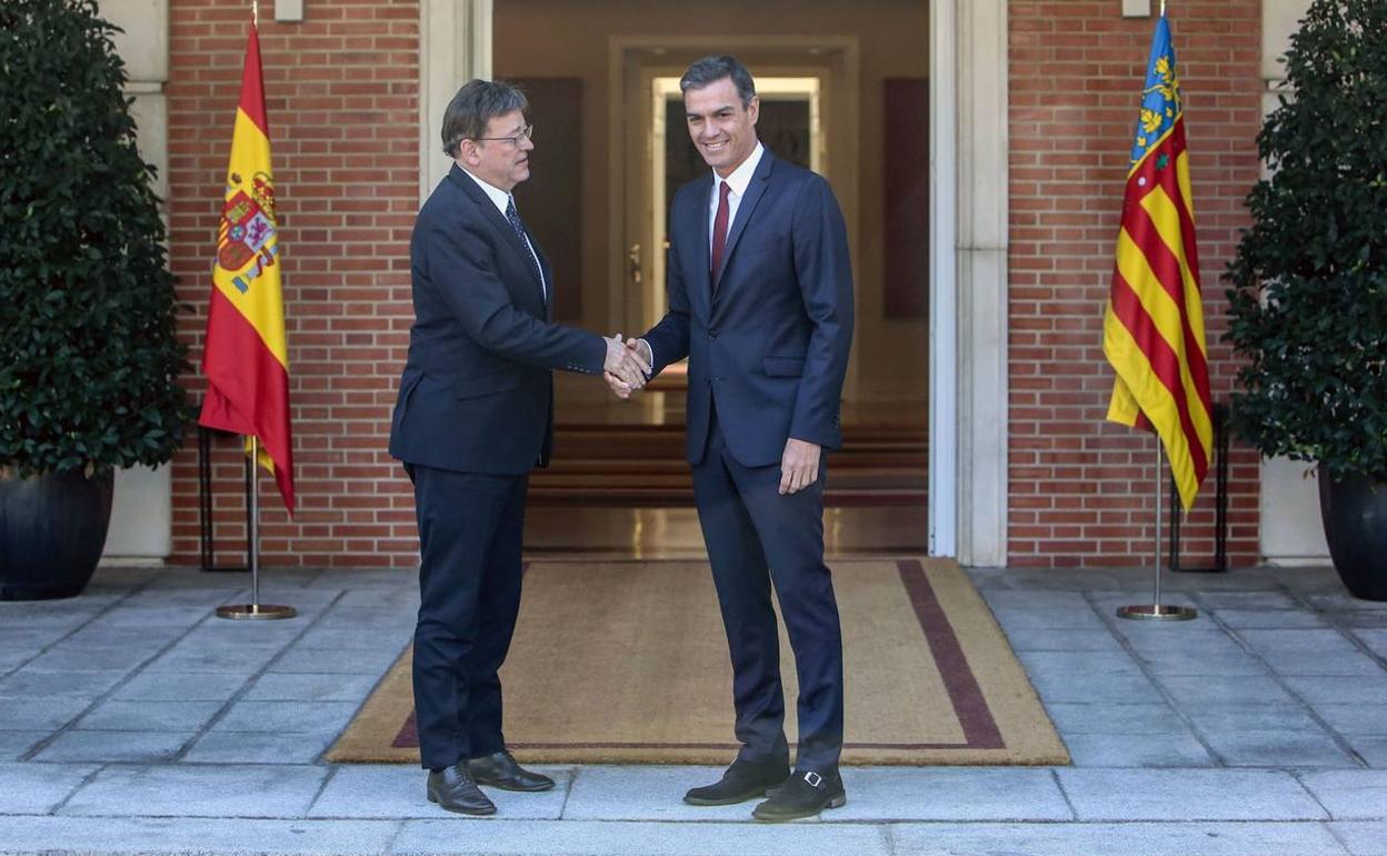 Puig y Sánchez, el 3 de octubre de 2018, en su encuentro en la Moncloa.